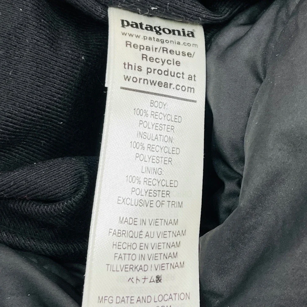 Patagonia Kids Reversible Fleece Lined Everyday Jacket Black Size XL 14 - Picture 6 of 10